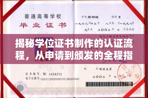 永泰揭秘学位证书制作的认证流程，从申请到颁发的全程指南